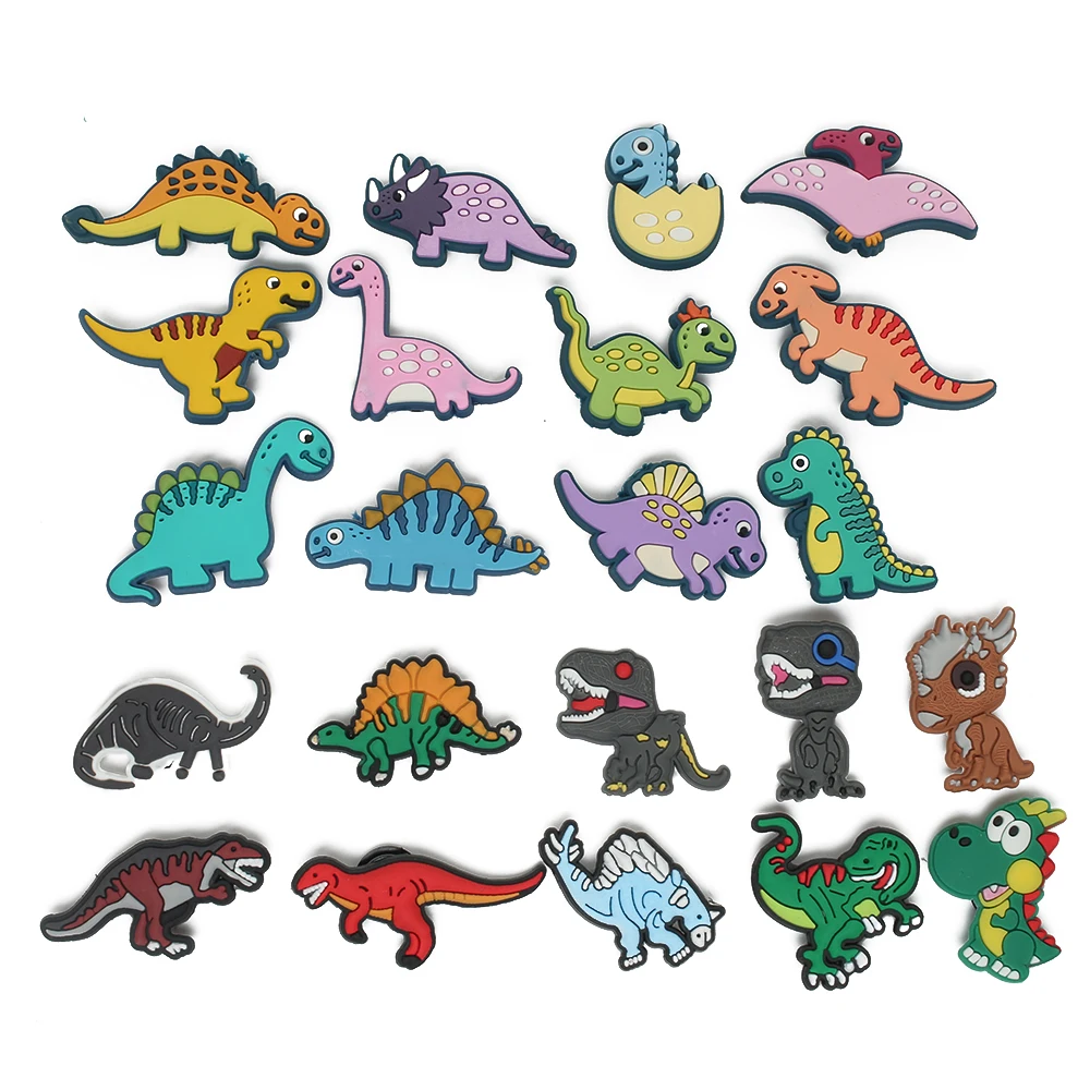 Dinosaur series 1pc PVC Game Shoe Charms Shoe Accessories Shoe Decoration for  Wristbands Kids Party Xmas Hot Sale