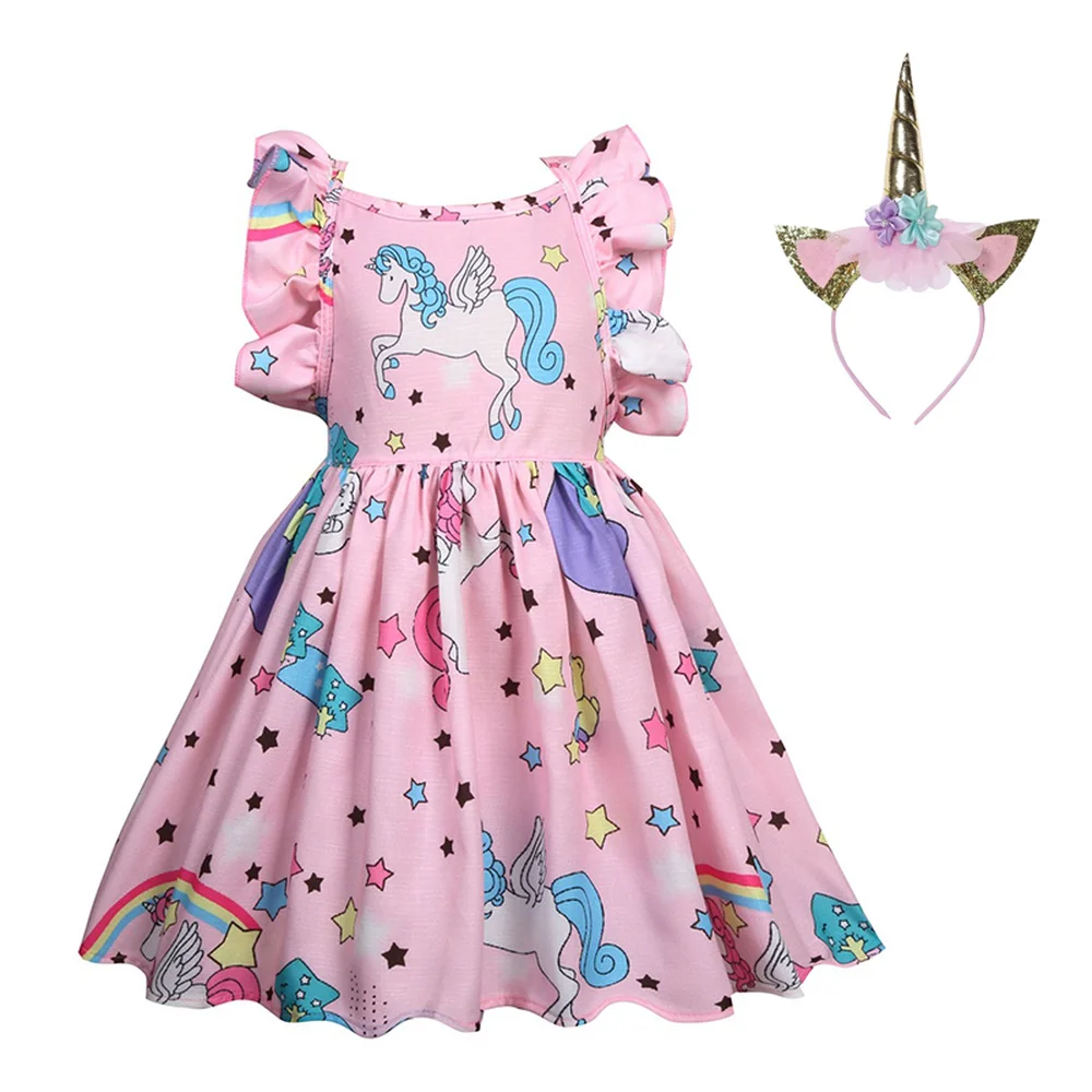 Toddler Girls Dress Kids Dresses For Girls Unicorn Party Dress Toddler Christmas Costume Child Princess Dress 3 4 5 6 7 8 Year