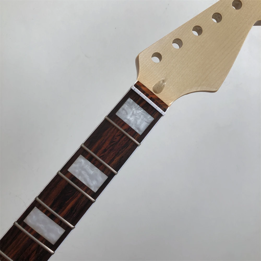 

DIY 25.5inch Guitar neck 22fret Maple Rosewood Fingerboard Block Inlay Gloss