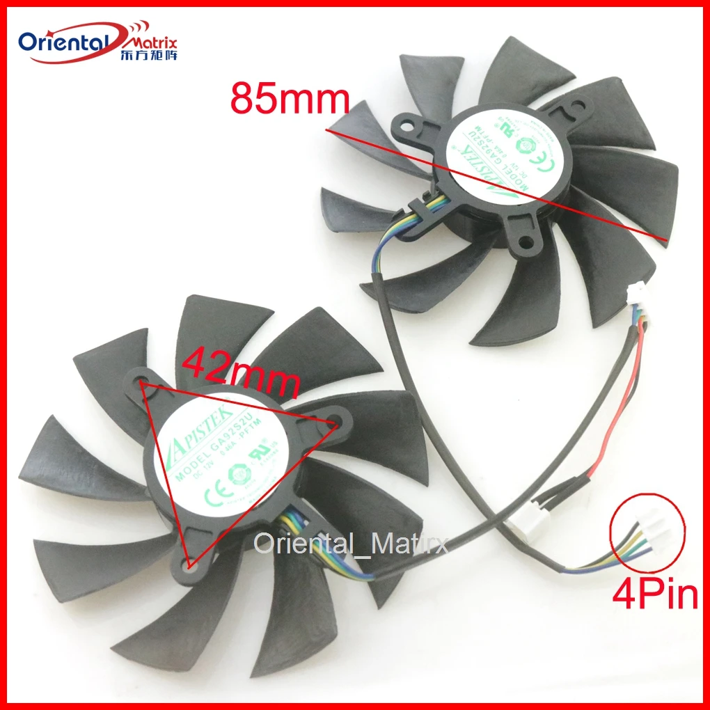 

PLA09215B12H GA92S2U-PFTM DC12V 0.46A VGA Fan For DELL RTX3060 RTX3070 RTX3080 RTX3090 Graphics Card Cooling Fan