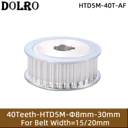 HTD5M 40 Teeth Synchronous Timing Pulley Bore 8/10/12/12.7/14/15/16/17/18/19/20/22/24/25/28/30mm for Width 15/20mm HTD5M Belt AF
