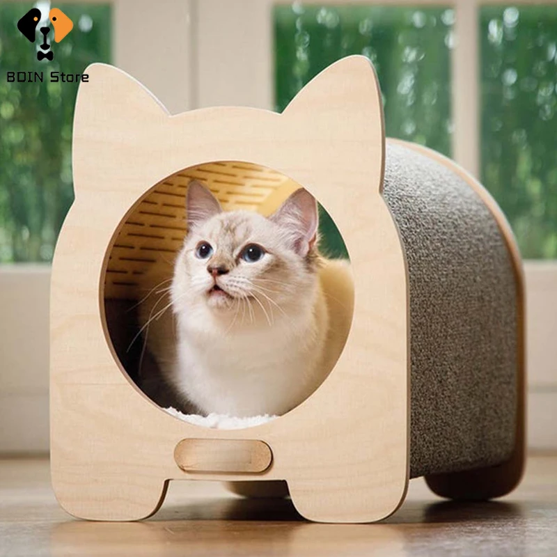 

3 In 1 Cat Scratcher Board Bed Climbing Frame Tree Climb Toys for Cats House Design Claws Care Pet Scratching Protect Furniture