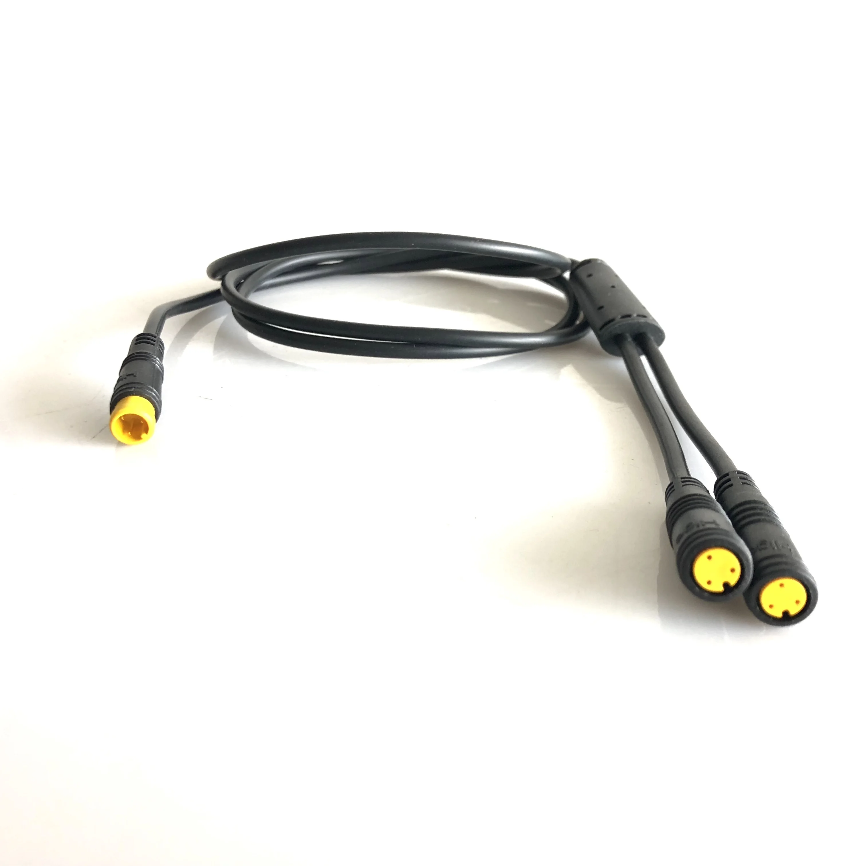 Ebike Brake Cable 1T2 Splitter Y Cord Extension 3pin Connector E-brake Controller Connection  Round Waterproof Higo Julet