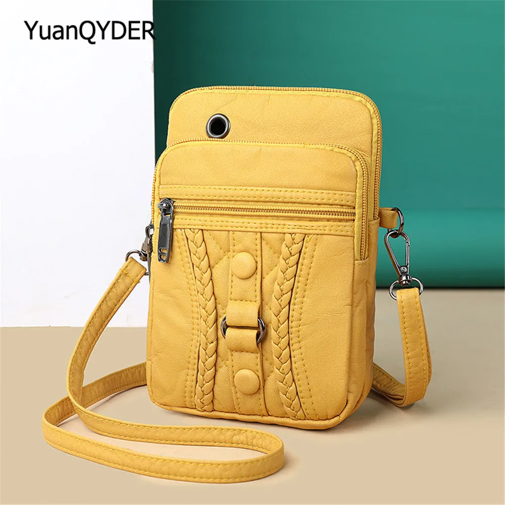 

Button Ladies Shoulder Bag High Quality PU Leather Women Messenger Bags 2023 New Luxury Designer Women's Mobile Phone Bag Bolsos