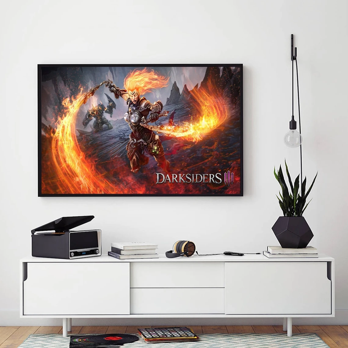 Darksiders III Fury Video Game Poster Art Print Canvas Painting Wall Pictures Living Room Home Decor (No Frame)