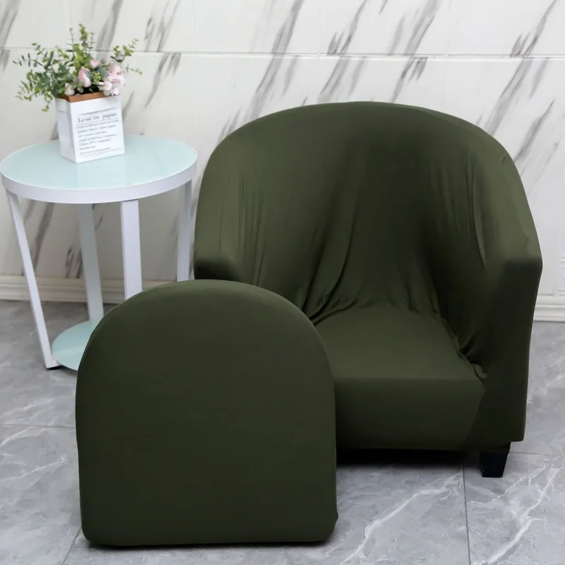 

European-style all-inclusive stretch single sofa cover Internet cafe hotel coffee shop sofa chair cover