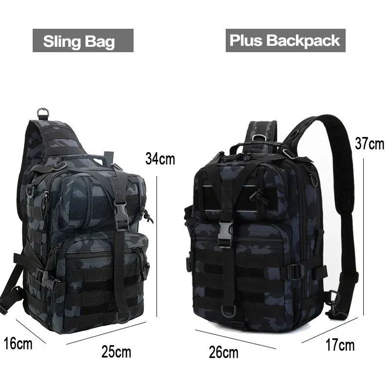 Bolsa de asalto táctica MOLLE – Mochila ripstop militar