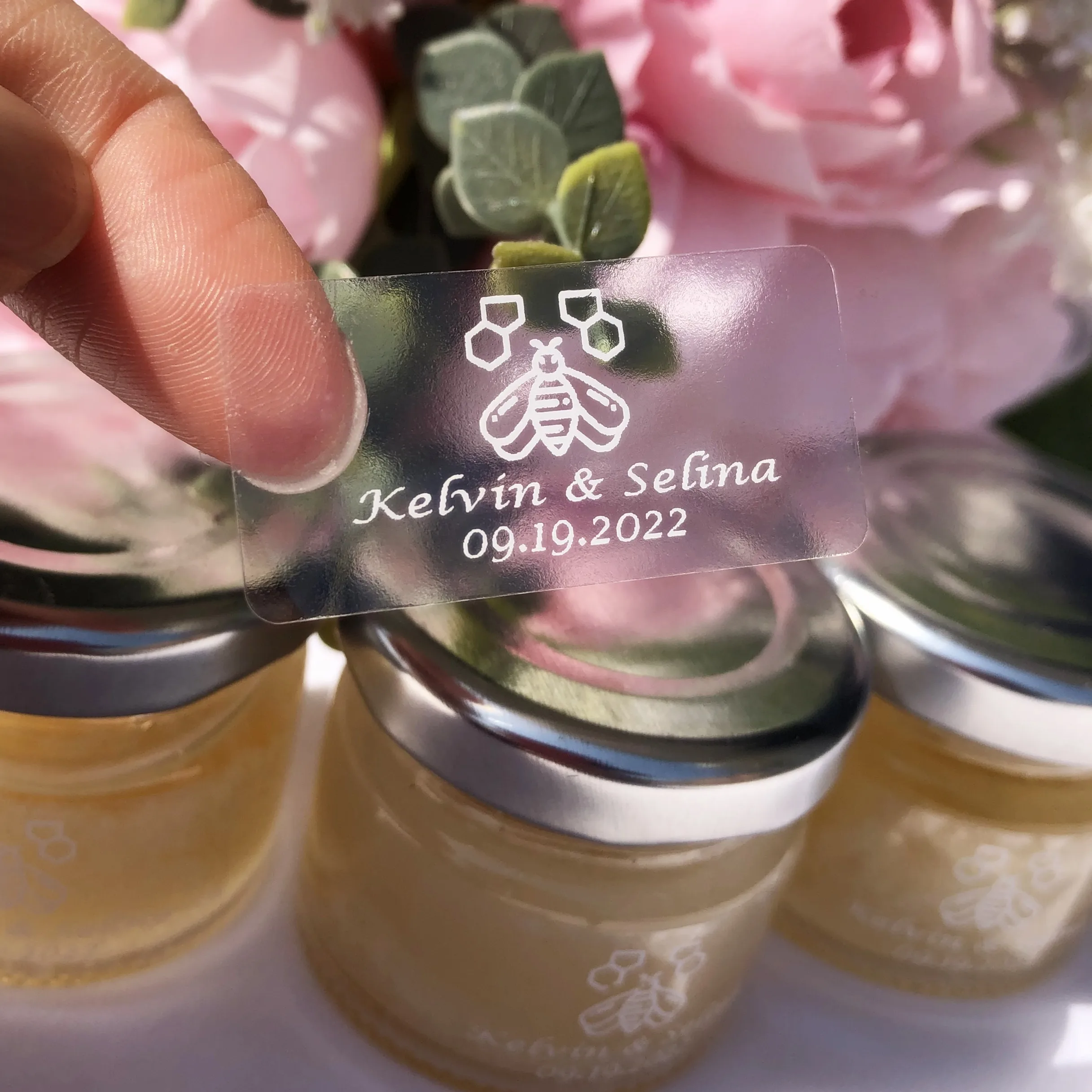 30 Customizable Honey Jar Label Meant to Bee vintage Inspired Stickers for Honey Favors Bottle Personalised Sticker Custom Tags image 3