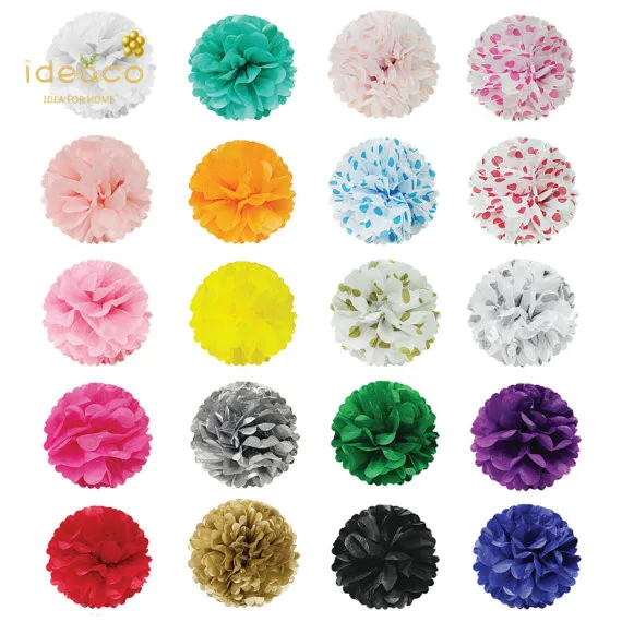 10cm 20cm 25cm 30cm 35cm 38cm 50cm Wedding Decorative Paper Pompoms 4 8 10 12 14 15 20 inch Poms Balls Birthday Party Decoration