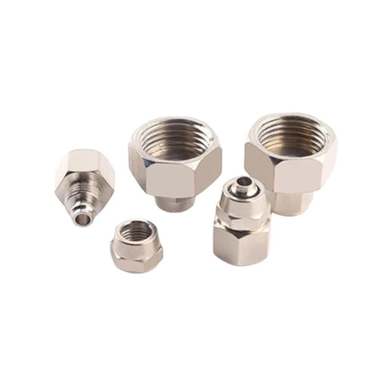 1PCS Internal Thread Straight Through Copper Material Pneumatic Screw PCF Quick Connectors Fitting Gas Hose One Touch Push Into