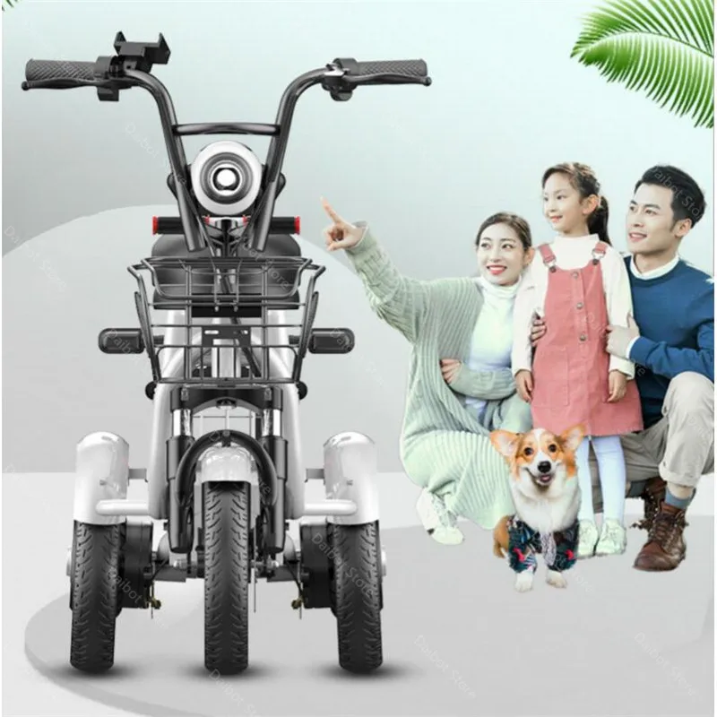 Daibot Electric Scooter With Seat 3 Wheel Electric Scooters 12 Inch 500W 48V 30KM /H Portable Tricycle Off Road Electric Bike