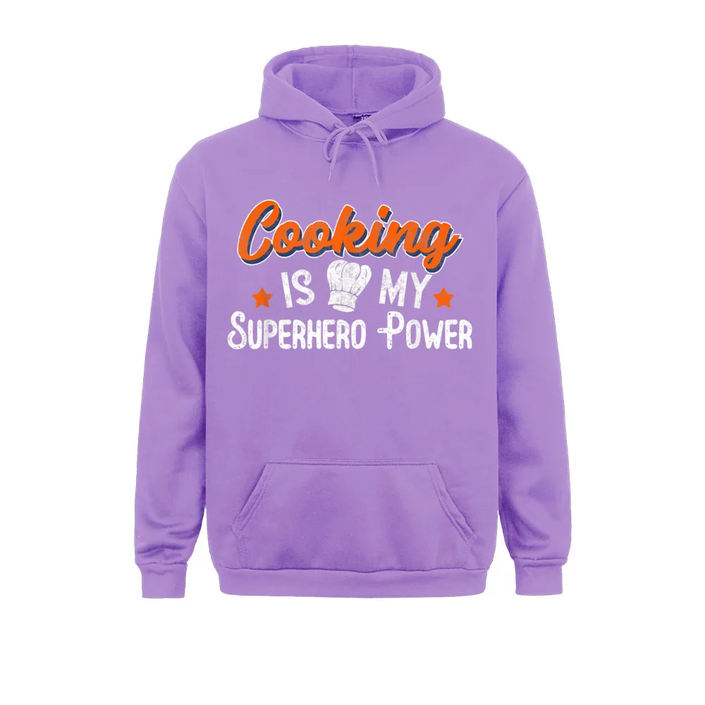 Long Sleeve Hoodies Men Sweatshirts Cooking Is My Superhero Power Funny Cook Chef Grill Printed On Clothes Fitted