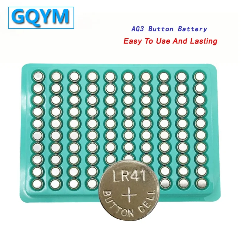 

200pcs/lot Button Battery Alkaline Battery 1.55V G3 AG3 LR41 LR736 V3GA SR41 192 384 392 Button EE6237