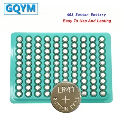 200pcs/lot Button Battery Alkaline Battery 1.55V G3 AG3 LR41 LR736 V3GA SR41 192 384 392 Button EE6237