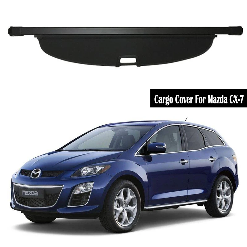 

Rear Cargo Cover For Mazda CX-7 CX7 2008-2016 privacy Trunk Screen Security Shield shade Auto Accessories