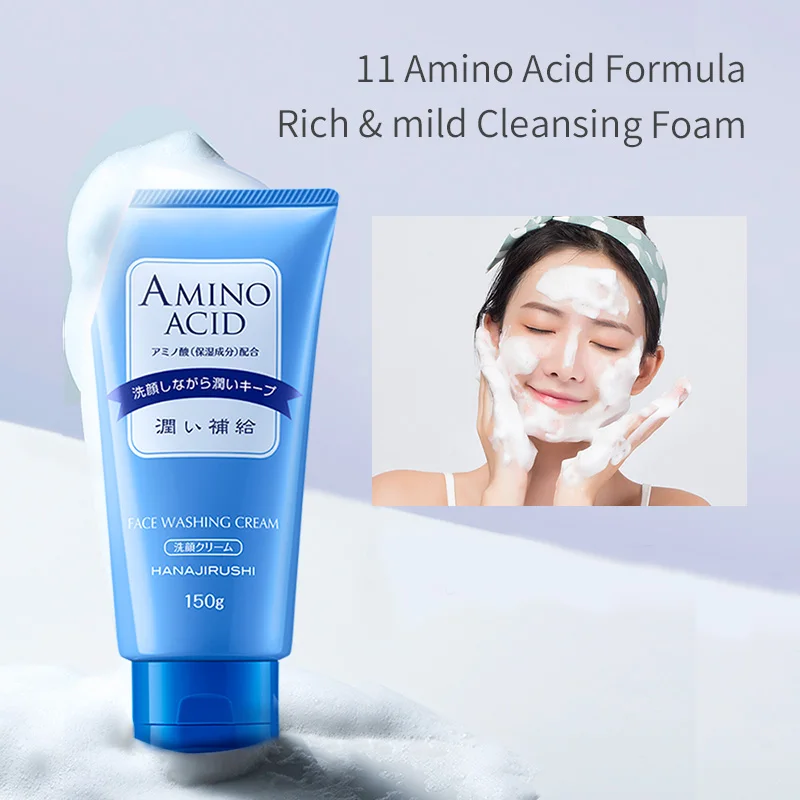 HANAJIRUSHI Skin Care Amino Acid Facial Cleanser Limpiador Facial Face mask