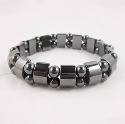 Simple beaded elastic magnetic magnet bracelet black beads magnetic therapy health jewelry