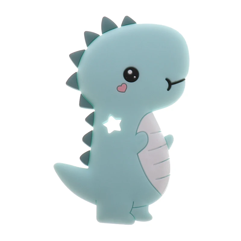 Food Grade 10 pz guangosaurus dinosauro in Silicone Baby teether Dragon BPA prodotti per neonati gratuiti ciuccio neonato catena giocattoli fai da te