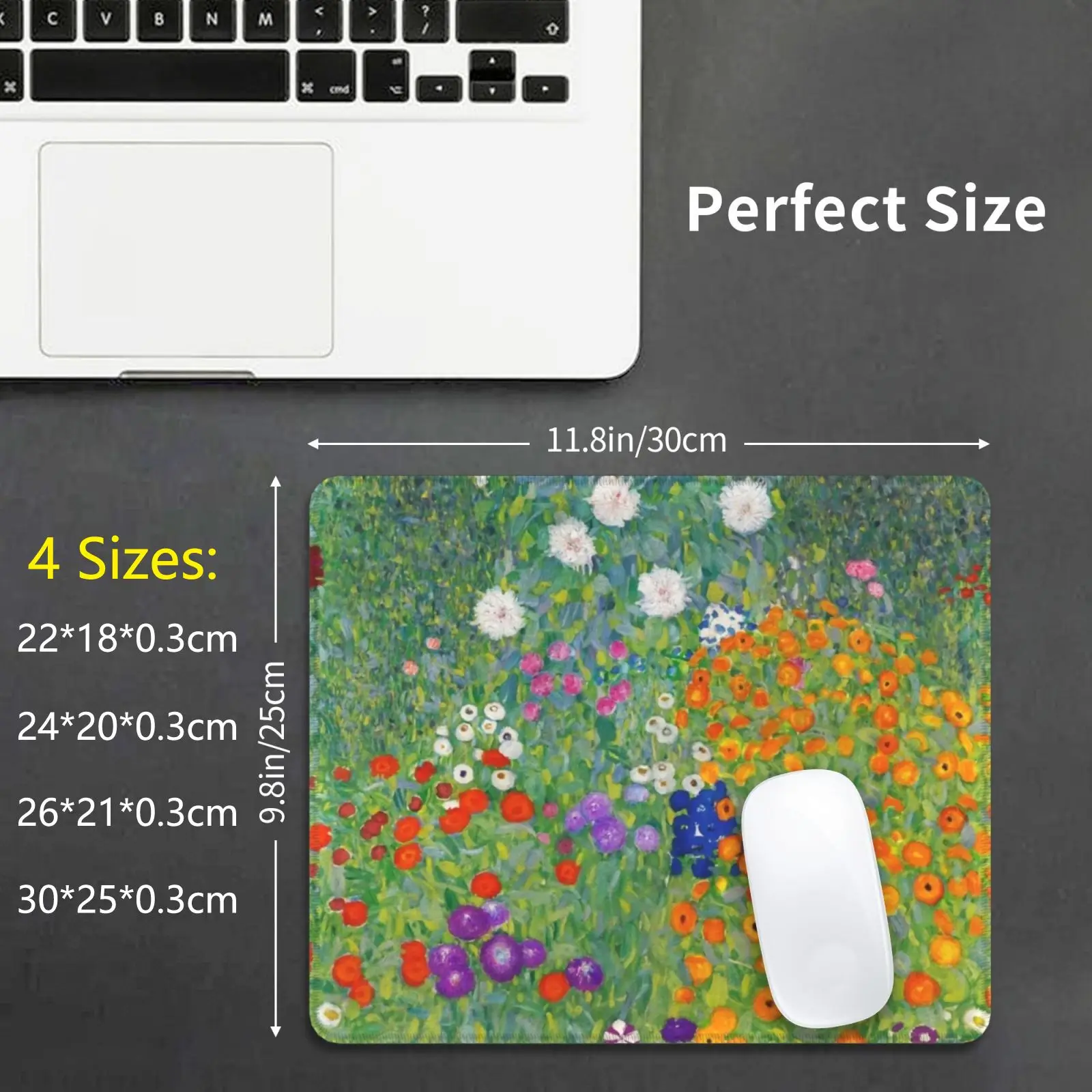 Gustav Klimt Flower Garden Mouse Pad 123 Gustav Klimt Flower Garden Art Nouveau Vintage Pattern