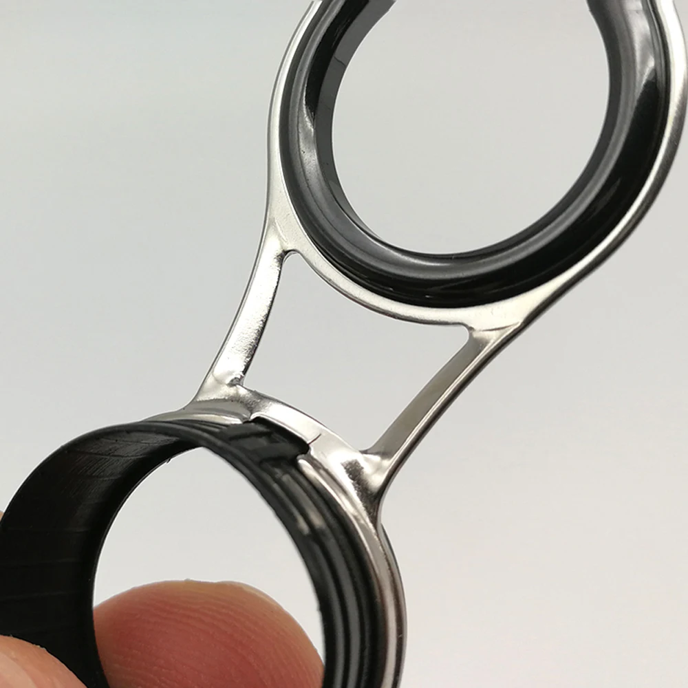8 Stück 5-10 # Angelruten-Führungsring-Set, universelles Reparatur-DIY-Kit für Meeres- und Felsenangeln, verschiedene Größen, Spitzenring 7-15 mm Durchmesser – Detail 10
