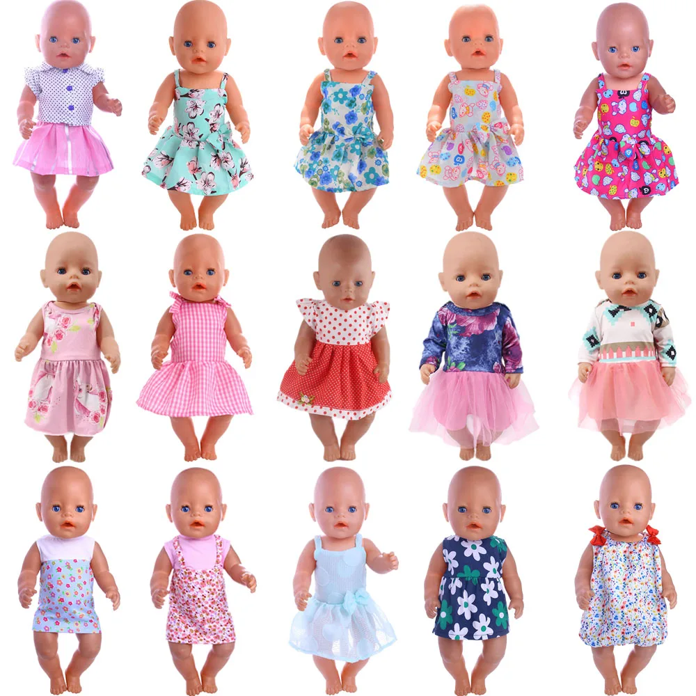 Roupas de boneca unicórnio vestido saias com gravata borboleta caber 18 Polegada americano & 43cm bebê recém-nascido boneca zaps geração brinquedo da menina de natal