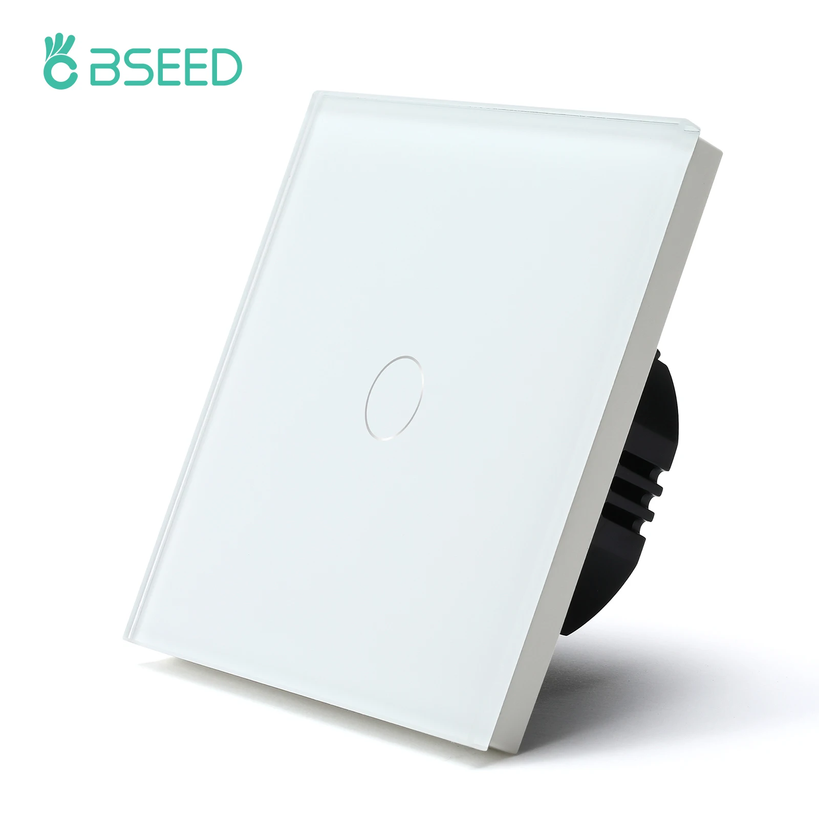 BSEED Wall Light Switch 1/2/3Gang Sensor Touch Switches EU Standard Crystal Screen Panel For Home Blue Backlight 220v led backlight strip 4 lamps for 49 inch for amoi konka led50k560 light bar hy a490c5 3204818821 a500c hx 50a50d a50p ymy 3250w