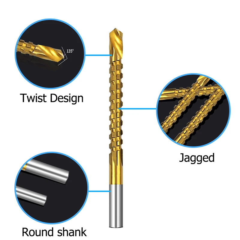 6 Stks/set Kobalt Boor Set Spiraal Schroef Metric Composiet Tap Boor Metalen Specia Multifunctionele Tap Twist boor Set