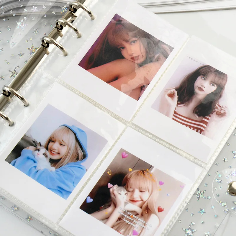 EZONE Photo Album Binder Stamp Storage Collect Book 3/4/5/6 Inch Idol Photos Cards Postcards Stamp Collection Booklet DIY Gifts