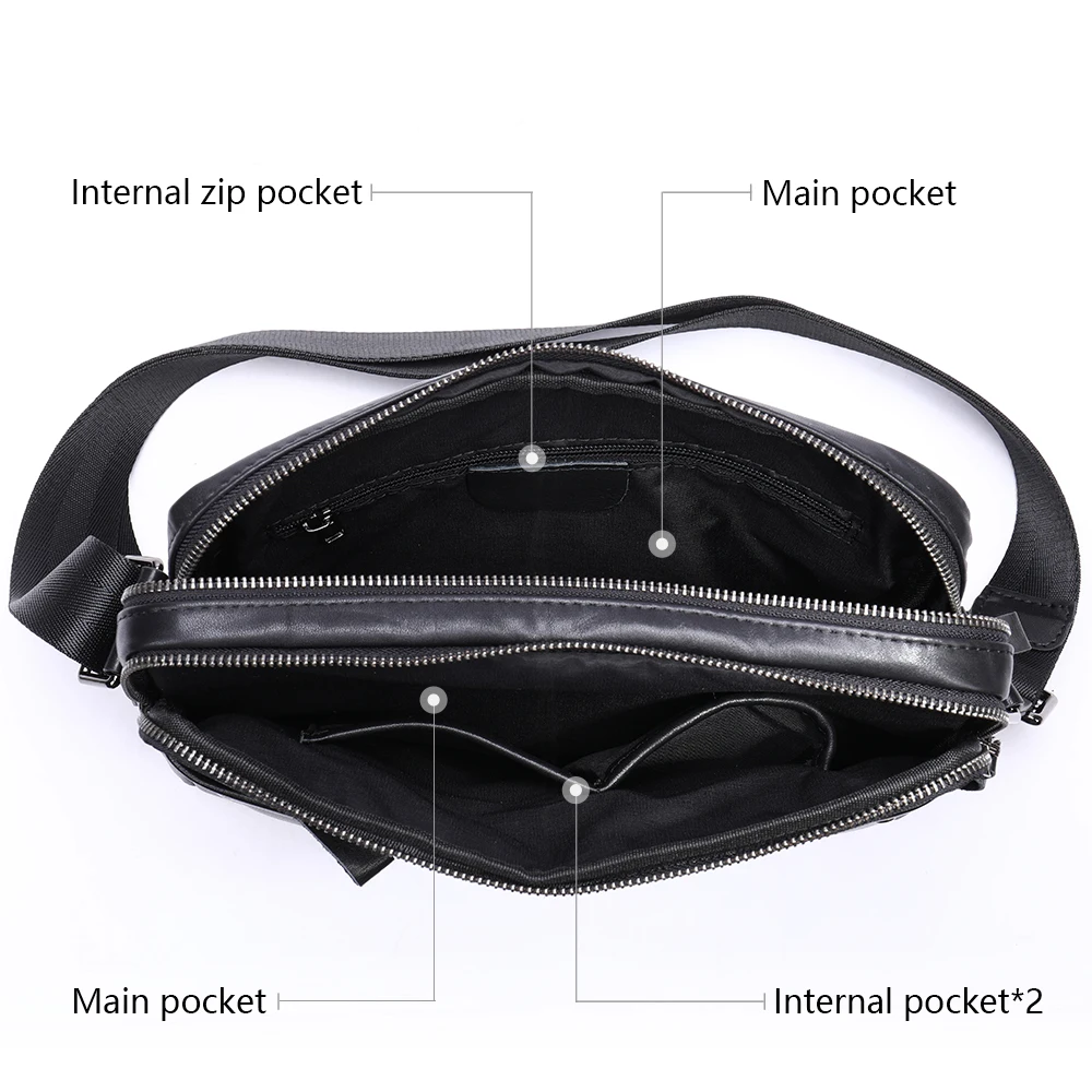 Echt Lederen Schoudertas Voor Mannen Crossbody Tas Mannen Messenger Bag Mode Casual Man Crossbody Handtas Mannelijke Sling Bag