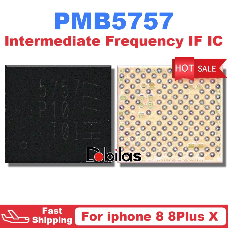 10 ชิ้น PMB5757 5757 สําหรับ iPhone 8 8 Plus X ความถี่กลางถ้า Transceivers IC วงจรรวมชิ้นส่วนชิปชิปเซ็ต