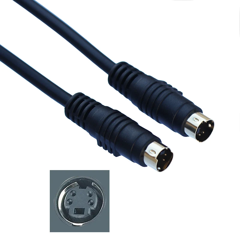 1.5m S-video Cable Male to Male 4 pin computer connected TV cable For Projector VCR DVD Nickel plated New