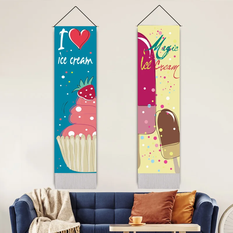 Christmas ice cream icecream cross border ice cream hanging picture home tapestry wall hanging cross border source factory