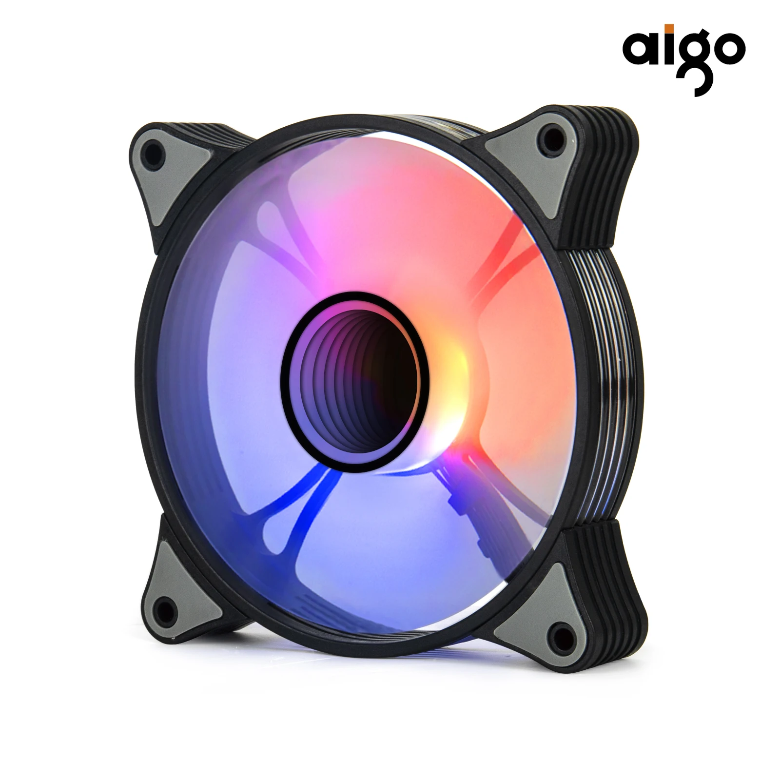 Aigo AR12PRO 120มม.พัดลม Rgb 4pin PWM Argb พัดลมทำความเย็น3pin5v Aurora Effect เลือกสีสัน12ซม.Ventilador คอมพิวเตอร์ Casing PC แฟน