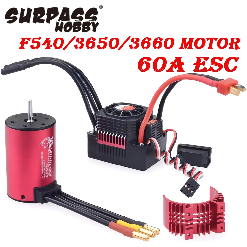 RC Car 1:10 Parts 3650 3660 F540 3000KV 3500KV 3100KV 3600KV 5200KV 3930KV 4500KV 4370KV 4200KV Brushless Motor 45A 60A ESC