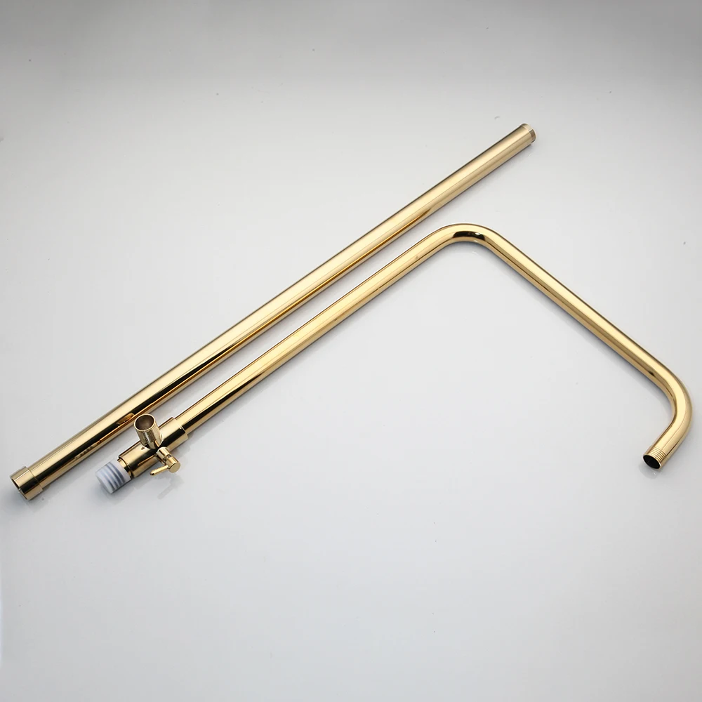 Imagem -06 - Zappo Ouro Torneiras da Banheira Latão Chuvas Ouro Banheiro Chuveiro Torneira Misturadora Wall Mounted Barra Deslizante Tubo de Chuveiro