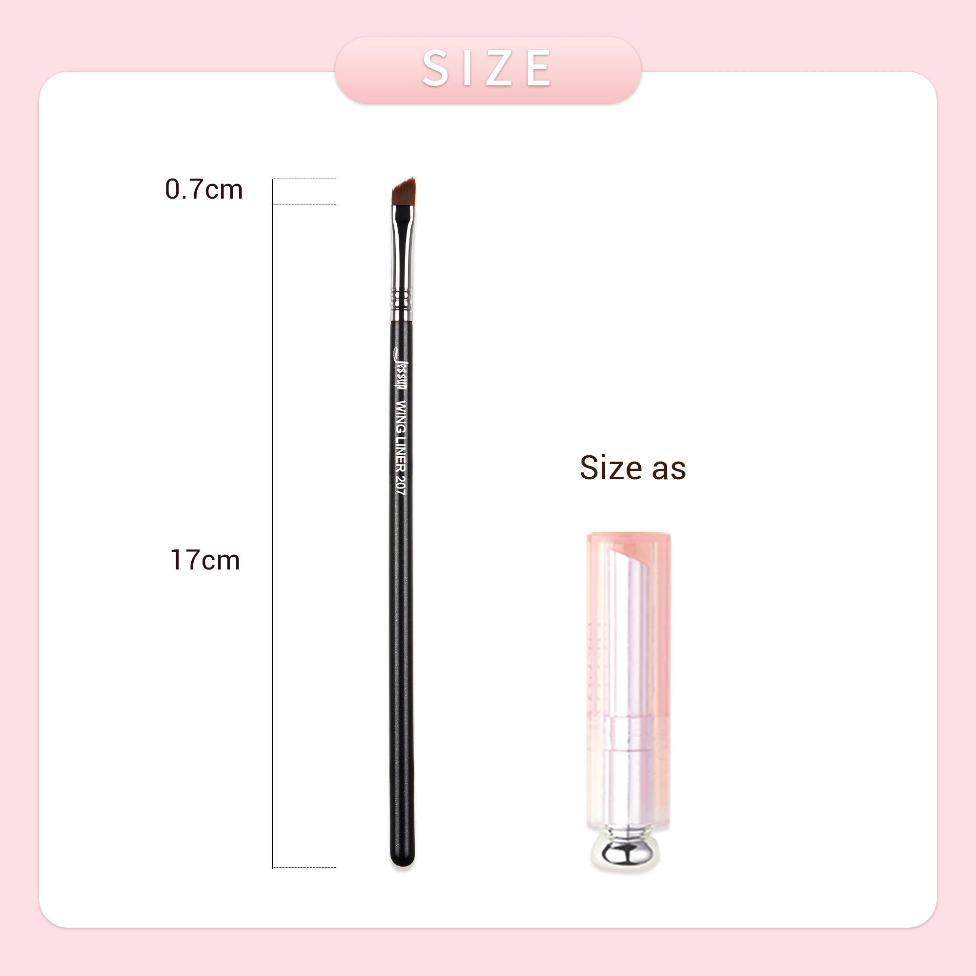 Jessup Eyebrow Brush Makeup Pure Synthetic Ultra-thin-tipped Precision Tapered for Lash Line Wooden S142