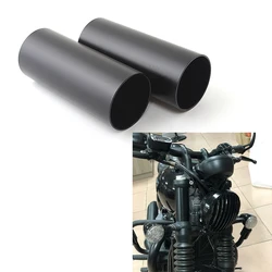 Black Aluminum Alloy Front Fork Guard Front Fork Tube Cover For Triumph Bonneville Bobber T100 T120 2017-2021 2018 2019 2020