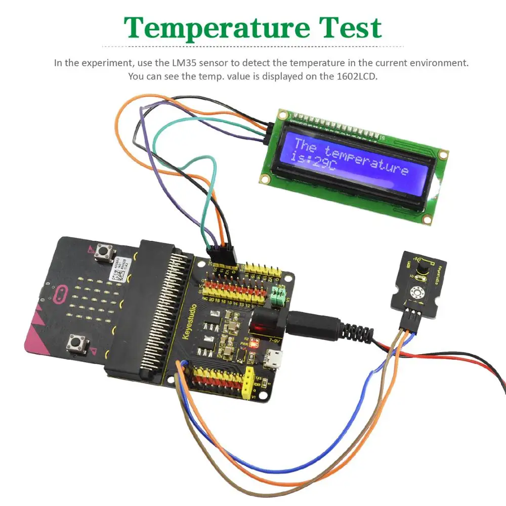 Keyestudio 45-in-1-Sensor-Starter-Kit, elektronisches DIY-Kit für BBC Micro:bit V2 + 45 Projekte mit Geschenkbox