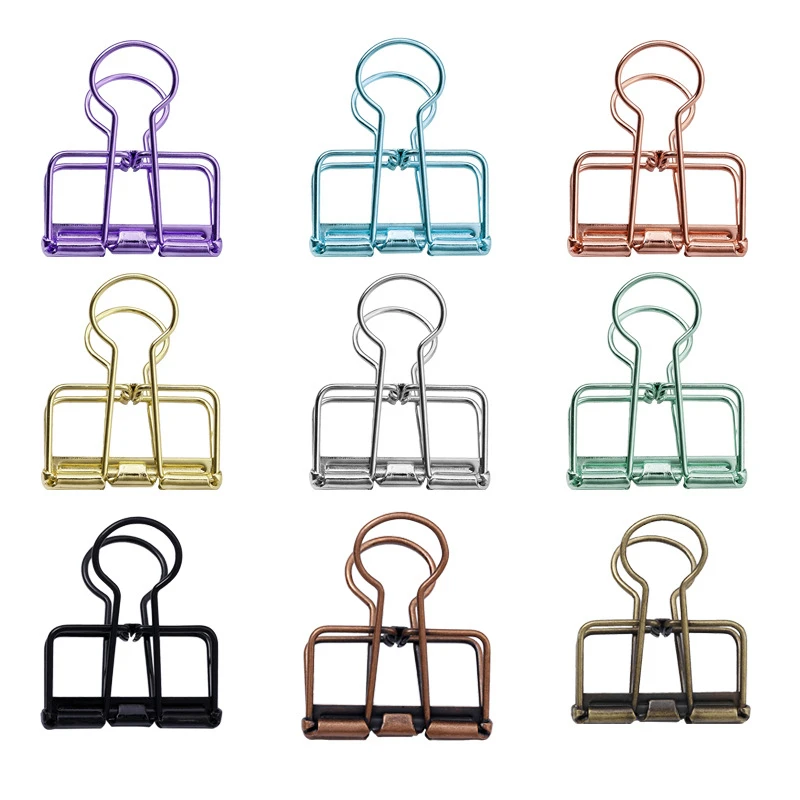 

20PCS /lot Long Tail Clip Storage Hollow Long Tail Clip Binder Clips Creative Office School Stationery