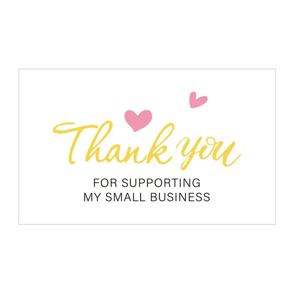 30ชิ้น/แพ็คสีชมพูบัตรสำหรับสนับสนุนธุรกิจแพคเกจตกแต่งธุรกิจการ์ด Handmade With Love สำหรับผู้ขายของขวัญ