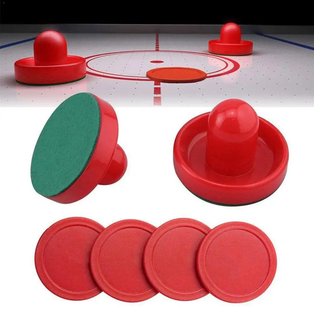 Air Hockey Accessories 76mm Goalies & 52mm Puck Felt Adult toys games entertaining Pusher mallet Table O4G5