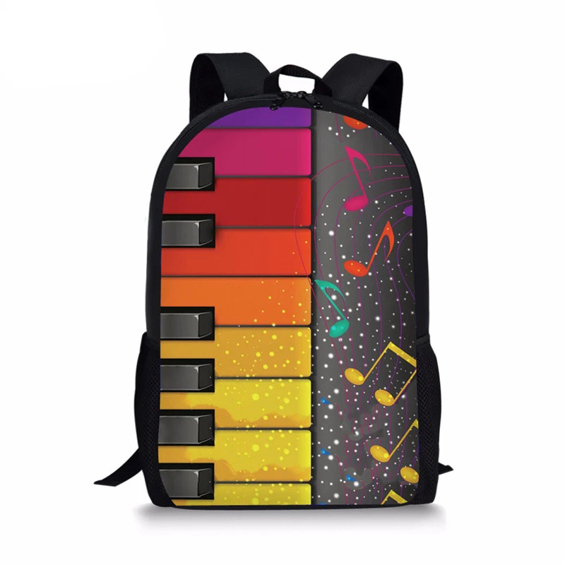 Piano Music Note Print Women Backpack Youth Backpacks for Teenage Girls Female School Shoulder Bag Bagpack mochila