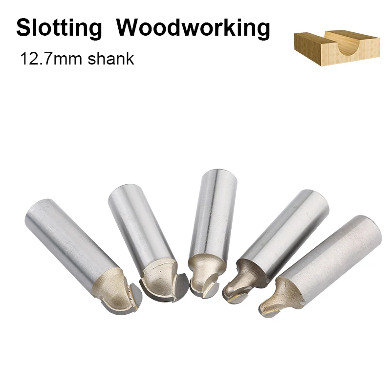 1/2 Mm Shank CNC Tool Carbide Round Head Drill Bit Round Head Concave Router Bit Vibrator Milling Cutter For Wood Cutting Tools