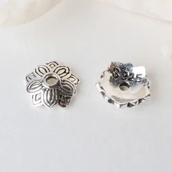 solid 925 sterling silver lotus bead cap,Thai Silver spacer bead caps,jewelry diy silver findings/components