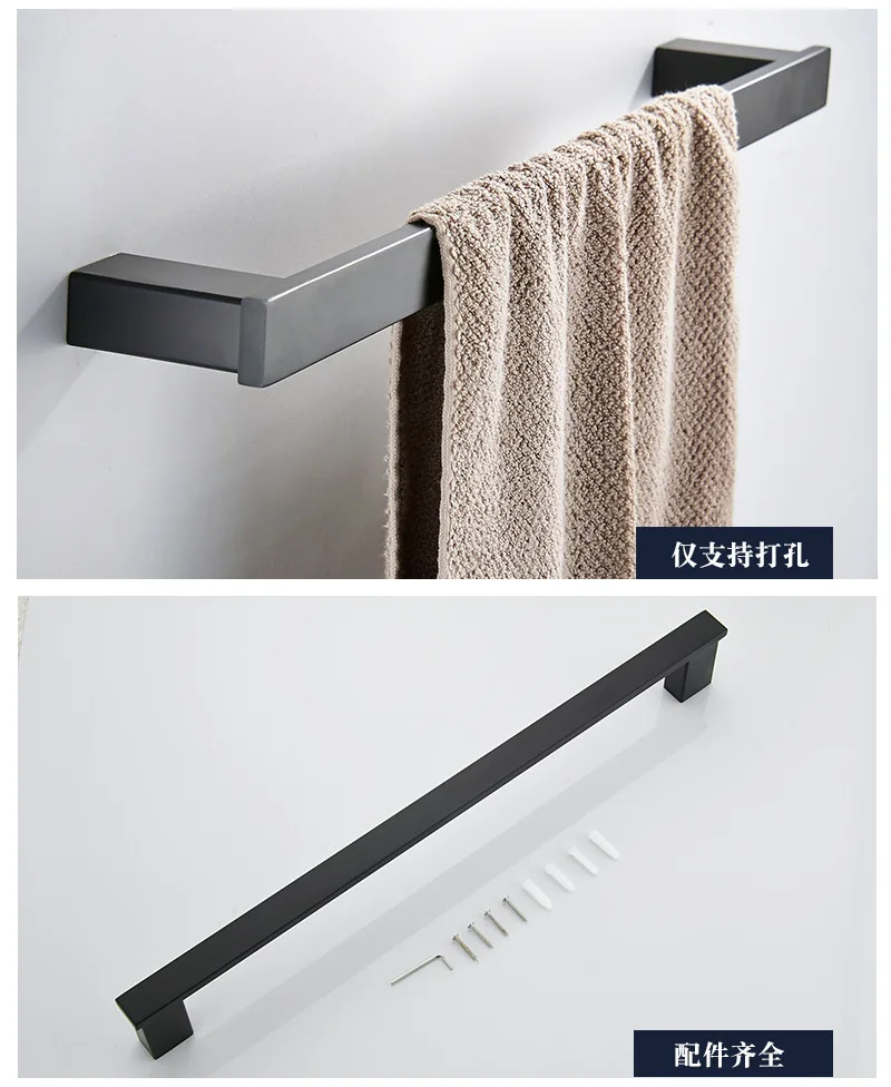 Badkamer Accessoires Enkele Handdoek Rekken Wall Mounted 304 Rvs