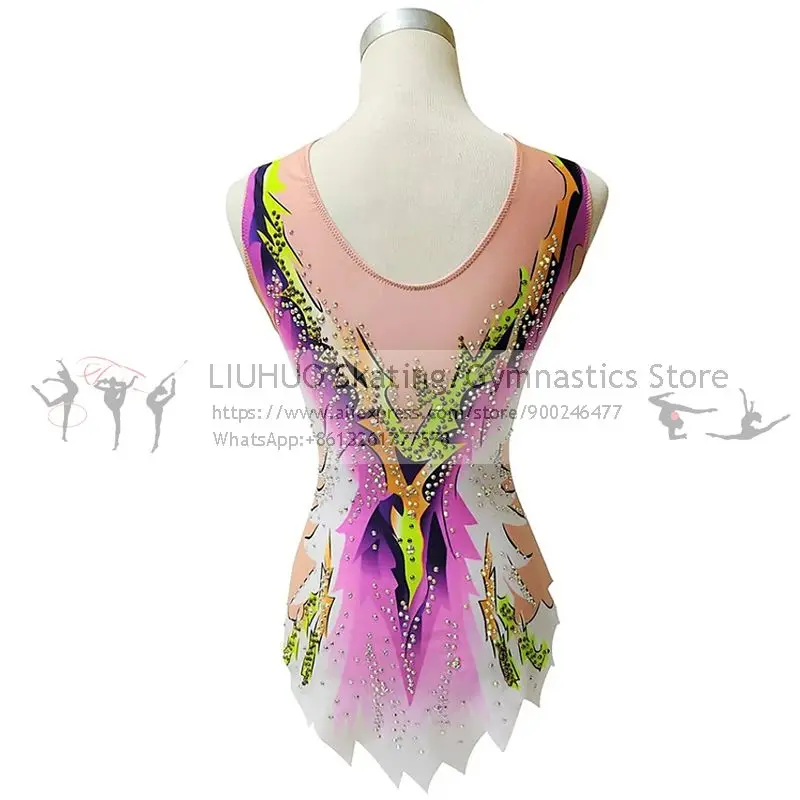 LIUHUO Figure Skating Dress Women\'s Girls Ice Skating Performance Rhythmic Gymnastics Competition Dance Leotard Artistic Costume