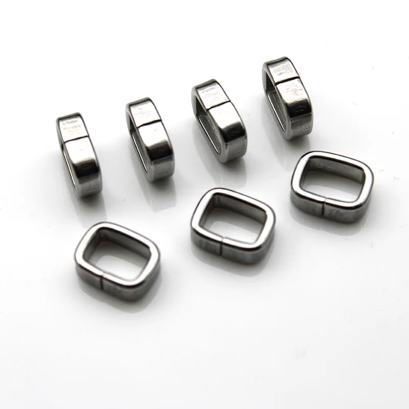 30pcs/lot Stainless Steel Slide Spacer Beads for Bracelet Making Metal Beads Charms DIY Jewelry Handmade Accessories