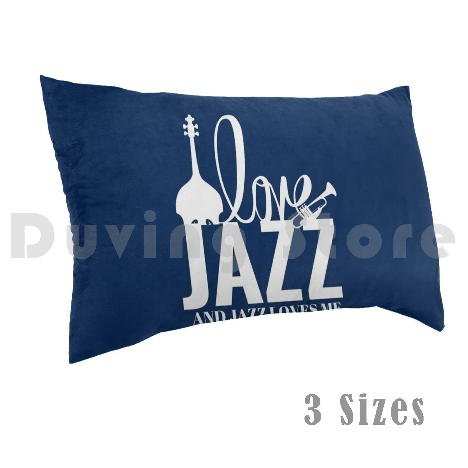 I Love Jazz And Jazz Loves Me-Jazz Pillow Case Printed 50x75 Jazz Miles Davis Music Trumpet Miles