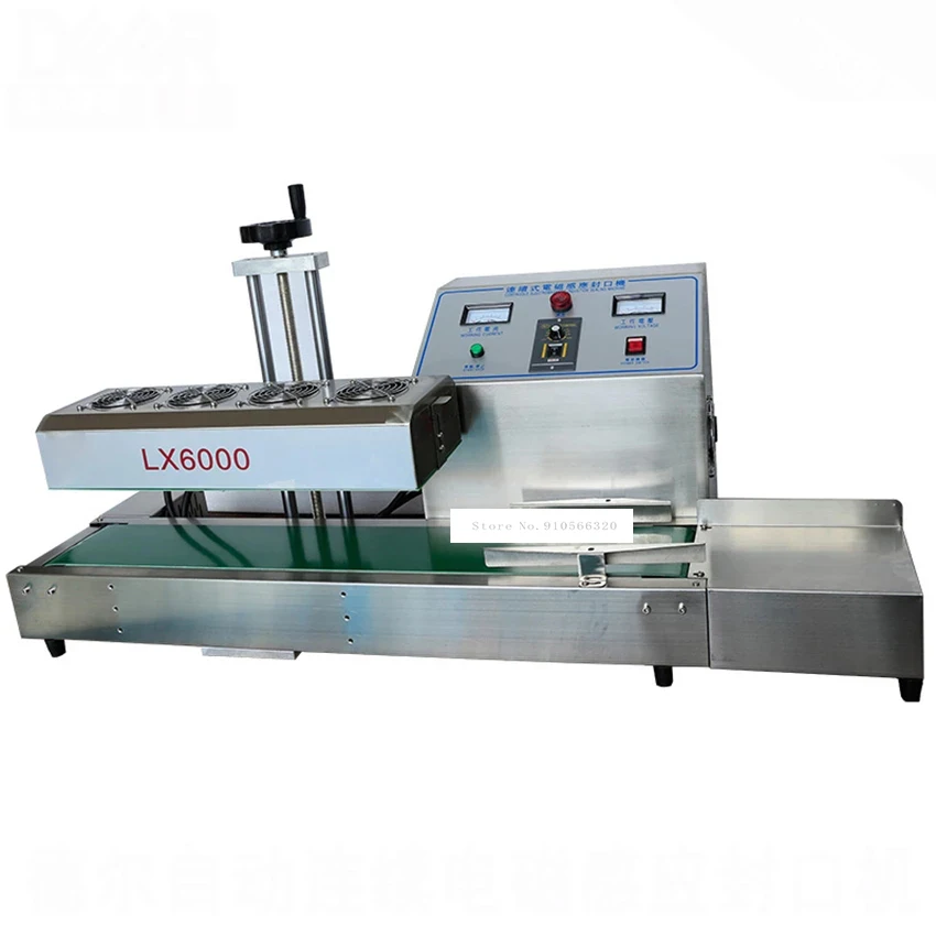 Nuovo LX6000 Automatico Continuo Sigillatore di Induzione Elettromagnetica di Tenuta Della Macchina Foglio di Alluminio Bottiglia di Tenuta Della Macchina 110V/220V