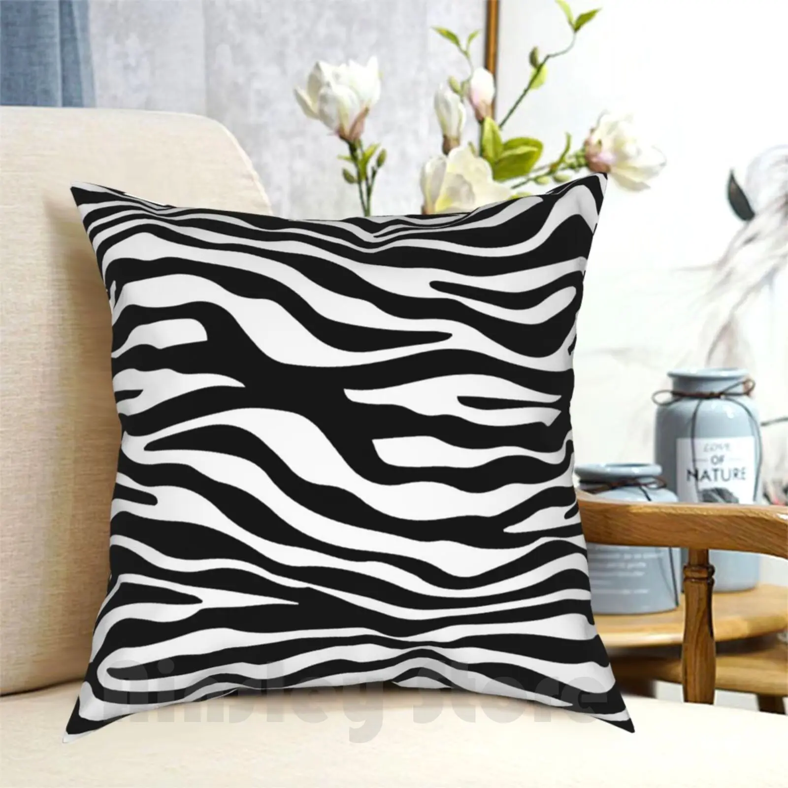 Zebra Skin Pillow Case Printed Home Soft DIY Pillow cover Zebra Skin Theme Pattern Wild Life Wildlife Zoo Hunter Bow Arrow